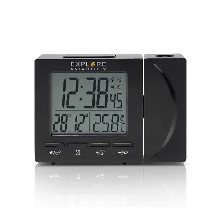 Explore Scientific Radio Controlled Projection Alarm Clock - Bunnings ...