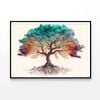 Red And Green Tree With White  Print 100% Australian Made 120x90cm  (poster)