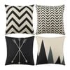 Catzon 4 Pcs Modern Throw Pillow Covers Geometric Flower Pattern for Couch