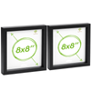 Nicola Spring Box Picture Glass Photo Frame, Standing & Hanging - For 8x8" (20x20cm) Photos  - Pack Of 2
