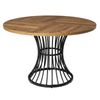 Levede Dining Table 120cm Round Dining Table 30mm Retro Brown
