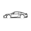 Ignite Laser Porsche 2022 911 (992) Turbo S Silhouette Metal Wall Art Rustic Metal 23.6inch/60cm