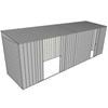 Build-a-Shed 1.5 x 6 x 2m Skillion Double and Single Sliding Side Doors Shed - Zinc