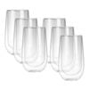 Sherwood Home Double Wall Coffee Glass Set of 6 x 400ml Cups