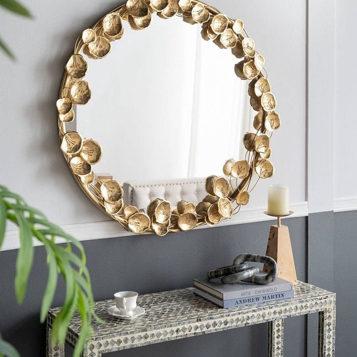 Gold Leaf Influencer Wall Mirror