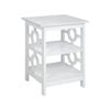 Sarantino Oliver 2-Tier Bedside Table - White
