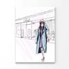 Blue Colored Girl Fashion Store Print 100% Australian Made 50x75cm (Stretched Canvas)