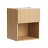 Kaboodle 600mm Oak Latte Modern Microwave Wall Cabinet