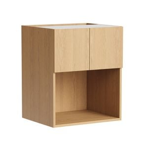 Kaboodle 600mm Oak Latte Modern Microwave Wall Cabinet