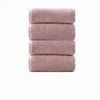 4pc Renee Taylor Aireys 650gsm Zero Twist Bath Towel Cherwood