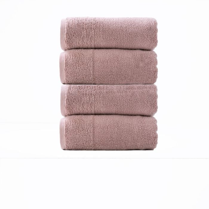 4pc Renee Taylor Aireys 650gsm Zero Twist Bath Towel Cherwood