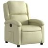 vidaXL Recliner Chair Reclining Chair Armchair Single Sofa Cream Faux Leather
