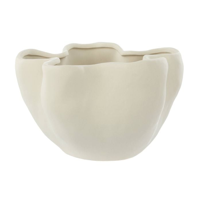 Amalfi Fluid Vase Small - Cream