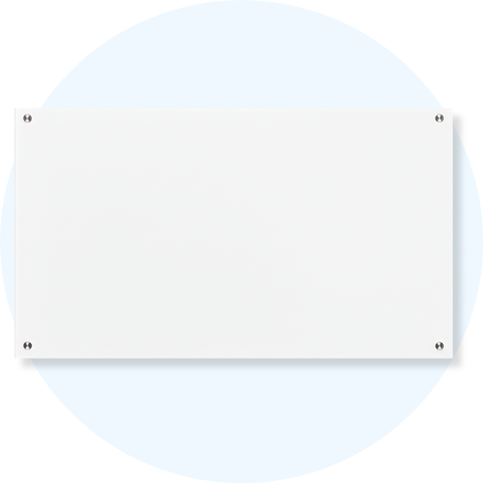 Lumiere Brilliant White Magnetic Glassboard 2100x1200mm