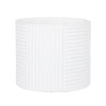 260 x 310mm Ribbed White Round Ceramic Pot