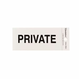 Sandleford 100 x 50mm Private Silver Self Adhesive Sign