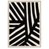 Galrie Striking Bold Black and White Abstract Art Print for Modern Decor, Wood Frame, A1 60 x 84cm (23 x 33inch)
