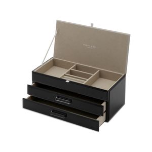 One Six Eight London GABRIELLA Black Large Jewellery Box