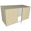 Build-a-Shed 1.5 x 3.7 x 2m Single Hinged Side Door Skillion Shed - Cream