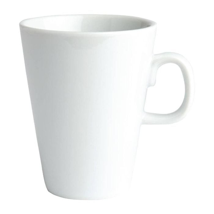 Olympia Latte Mugs Athena 12 Pack 300ml Coffee Cup Porcelain Tableware