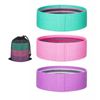 PROFLEX 3-Piece Hip Resistance Band with Storage Bag, Green, Pink, Purple Pack