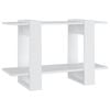 vidaXL Book Cabinet/Room Divider White Storage Cabinet Bookcase Shelf Rack