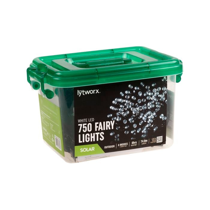 Lytworx White Solar Fairy Lights - 750 Pack