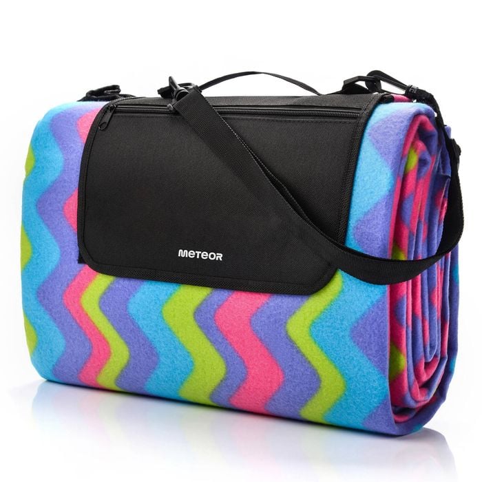 METEOR 200x200cm Foldable Picnic Mat Neon Waves