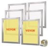 VEVOR Screen Printing Kit White 6 Pieces Aluminum Silk Frames with 305 Count Nylon Mesh