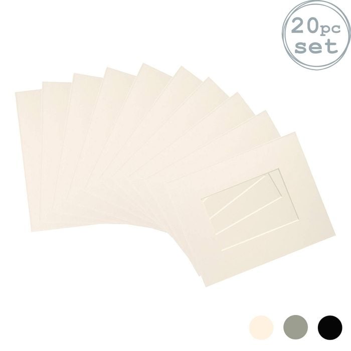 20x Picture Photo Mounts - To Fit Frame Size 8 X 10" For Image Size 4 X 6"