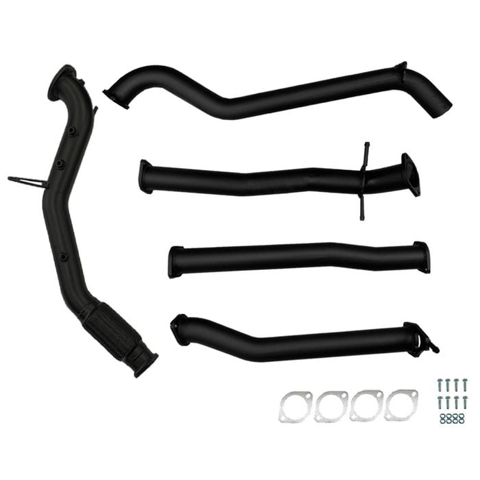 Ignite Exhausts Turbo Back For Ford Ranger Px2/px3 3.2l No Cat & Straight Pipe Black Aluminised Steel