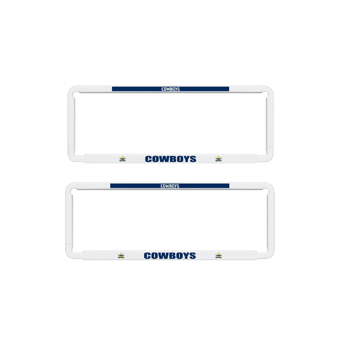 2x OFFICIAL NRL Queensland Cowboys Car Number Plate Frame Cover Surround
