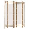 vidaXL Folding 5-Panel Room Divider 200 cm Bamboo and Canvas Privacy Screen