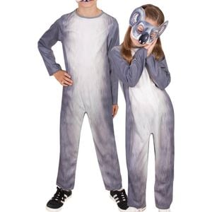 Koala CostRubie’s Australian Koala Halloween Costume for Kids – Jumpsuit with Mask, Grey Colourume, Child, 3-5 Years