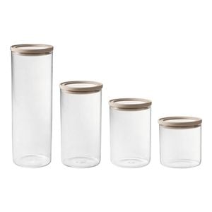 Ecology Store Set Of 4 Round Canisters