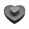 Argon Tableware Heart Shaped Natural Slate Dining Set - 6 Coasters & 6 Placemats