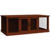 Paws and Willow Double Espresso with Espresso Top  Wooden Dog Crate Hinged Door with Mesh