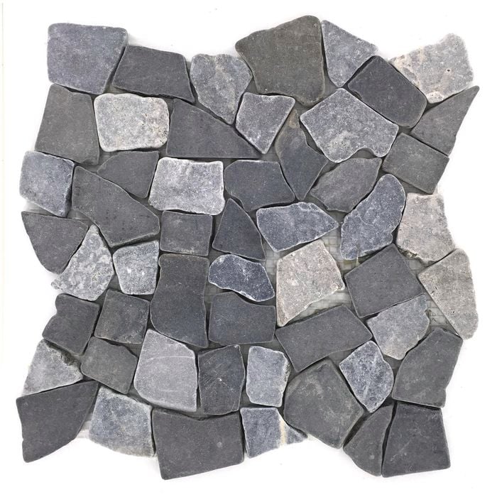 Decor8 Tiles 300 x 300 x 10mm Grey Mix Marble Tile Mosaic - Grey