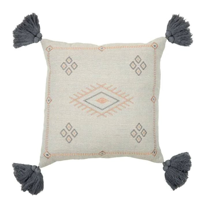 Coast To Coast Home 50cm Square Tayen Cotton Cushion Grey/Blue