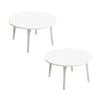 SOGA 2X White Portable Floor Table – Small
