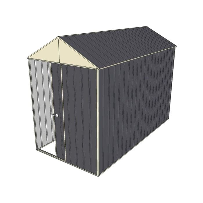 Build-a-Shed 1.5 x 3.0 x 2.3m Front Gable Single Sliding End Door Shed - Grey
