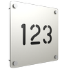 ProtectorAl 280 x 280mm Surfmist Aluminium Cut Through Custom House Sign
