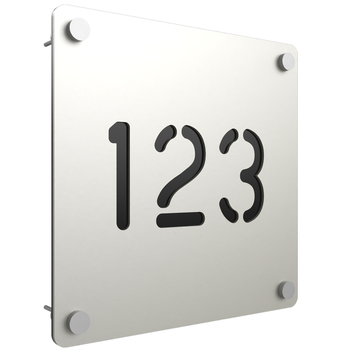 ProtectorAl 280 x 280mm Surfmist Aluminium Cut Through Custom House Sign