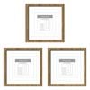 3PK Frankie & Me Window Wooden Multi-Mat Square Photo Frame Decor 32.5cm Oak