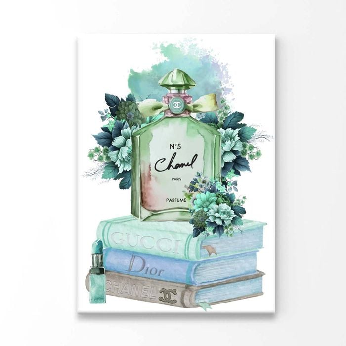 Green Blue Perfume Print 100% Australian Made 90 x 120cm (Acrylic)