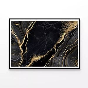 Luxury Black And Gold  Print 100% Australian Made 90x60cm  (poster)