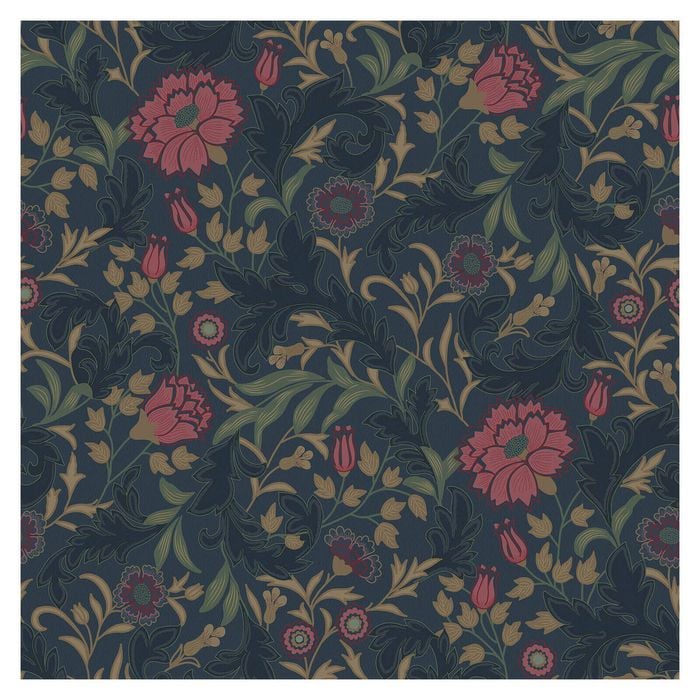 Bilbury Navy Wallpaper, 36304
