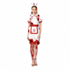 More Than Party Womens Bloody Nurse Halloween Red/White Costume w/Headband M/L