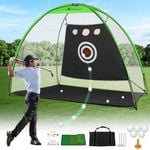 Advwin 10x7ft Golf Practice Net – Driving, Swing, Chipping & Hitting Aid with Target