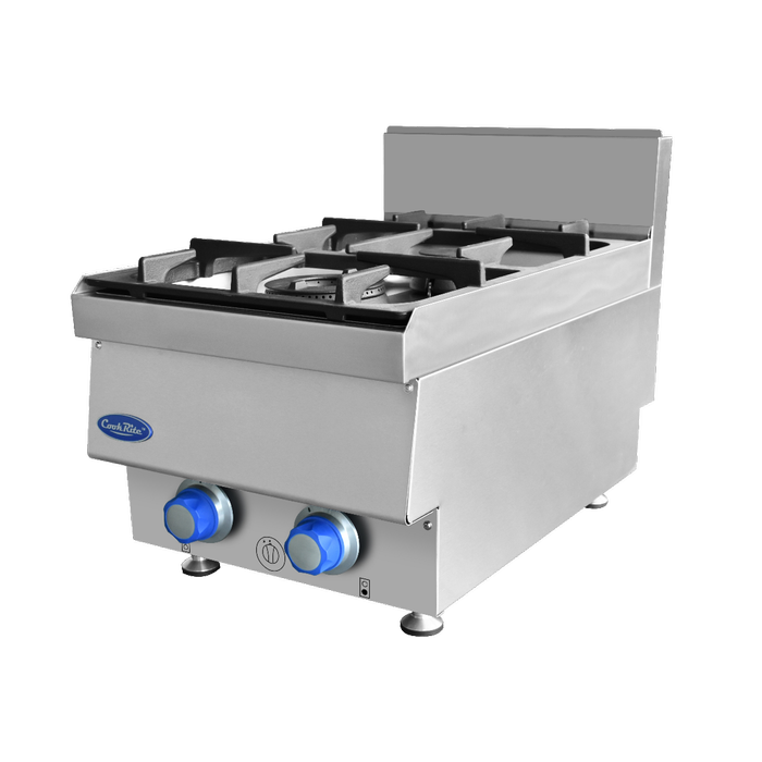 Cookrite 25mj/h 2 Burner Cook Top 650 Ng At65g2b-c-ng